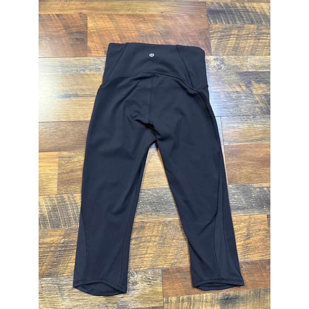 Lululemon Train Times Crop 17" Luxtreme Black High Rise Tight Sz 4
